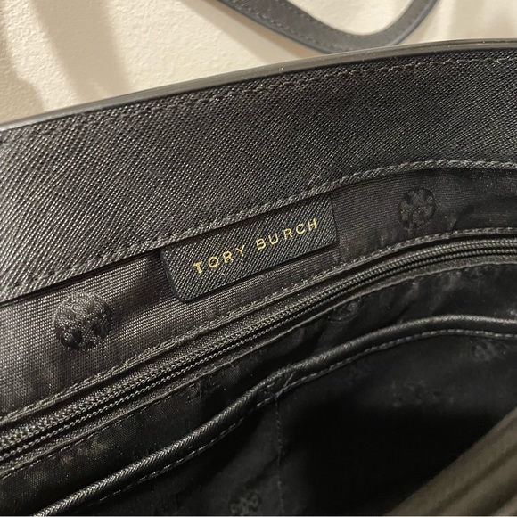 Tory Burch York Buckle Leather Tote Black Large - Picture 7 of 9